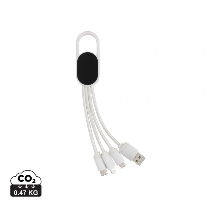 Cablu 4-in-1 cu carabina – iOS, Micro USB, Type-C [1]