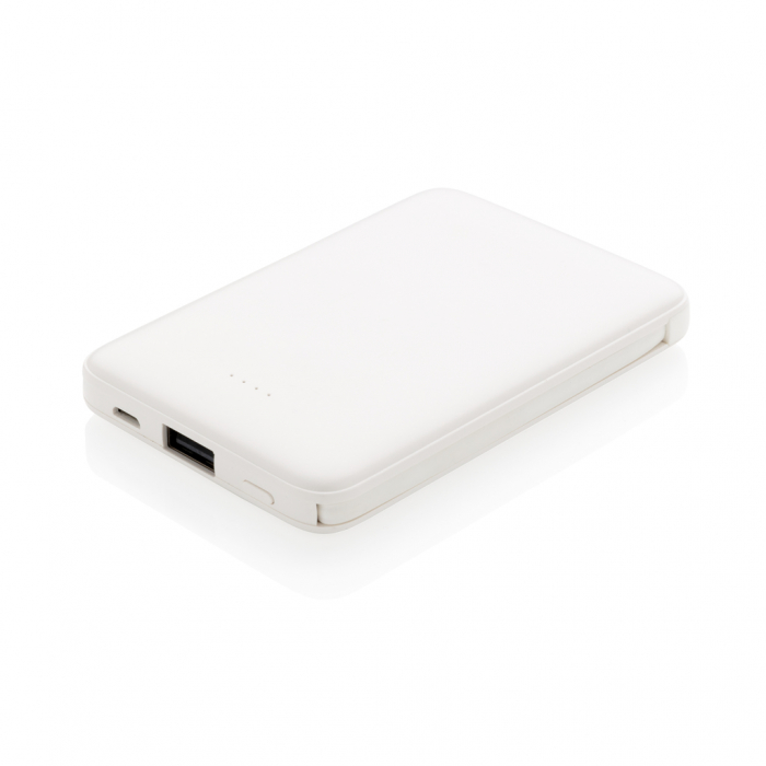 Powerbank 5.000 mAh de buzunar cu cabluri integrate, ABS [5]