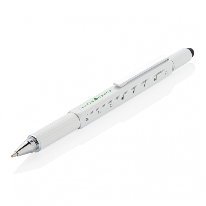 Pix multifunctional 5-in-1 din alama si aluminiu cu stylus si rigla [10]