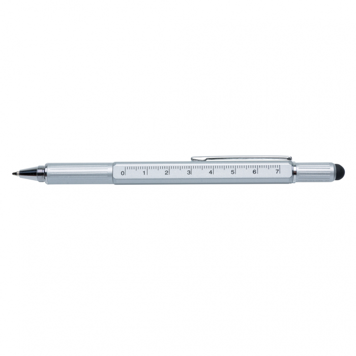 Pix multifunctional 5-in-1 din alama si aluminiu cu stylus si rigla [7]