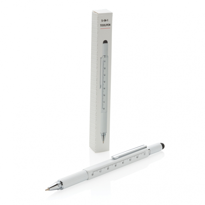 Pix multifunctional 5-in-1 din alama si aluminiu cu stylus si rigla [4]