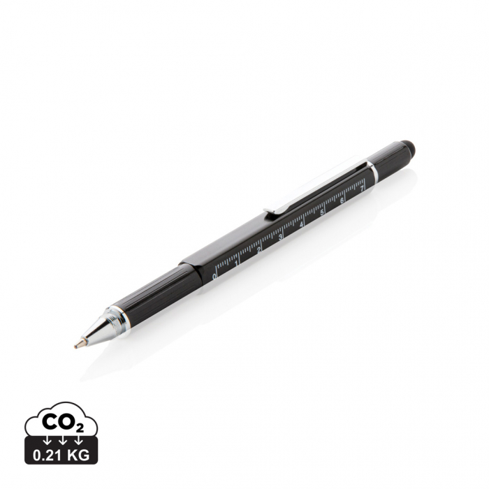 Pix multifunctional 5-in-1 din alama si aluminiu cu stylus si rigla [1]