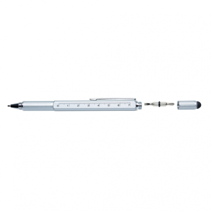 Pix multifunctional 5-in-1 din alama si aluminiu cu stylus si rigla [6]