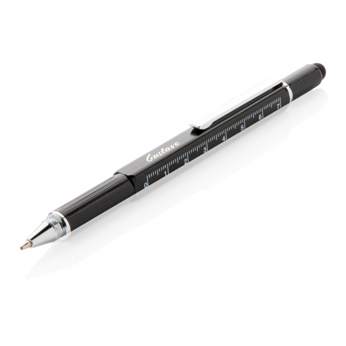 Pix multifunctional 5-in-1 din alama si aluminiu cu stylus si rigla [10]
