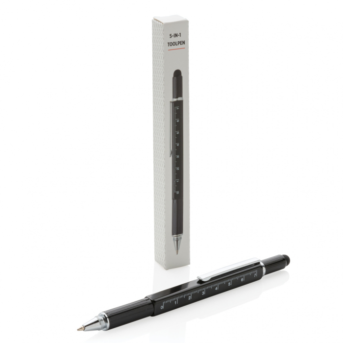 Pix multifunctional 5-in-1 din alama si aluminiu cu stylus si rigla [4]