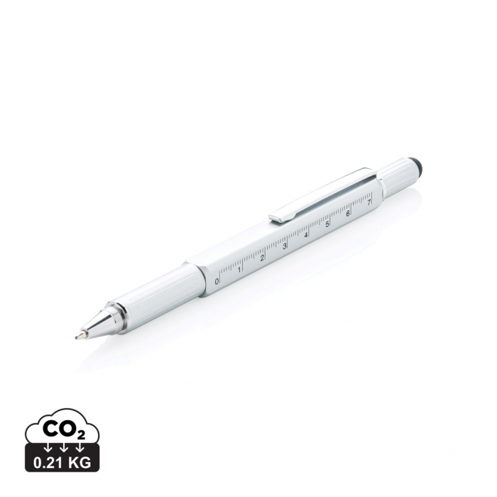 Pix multifunctional 5-in-1 din alama si aluminiu cu stylus si rigla [1]