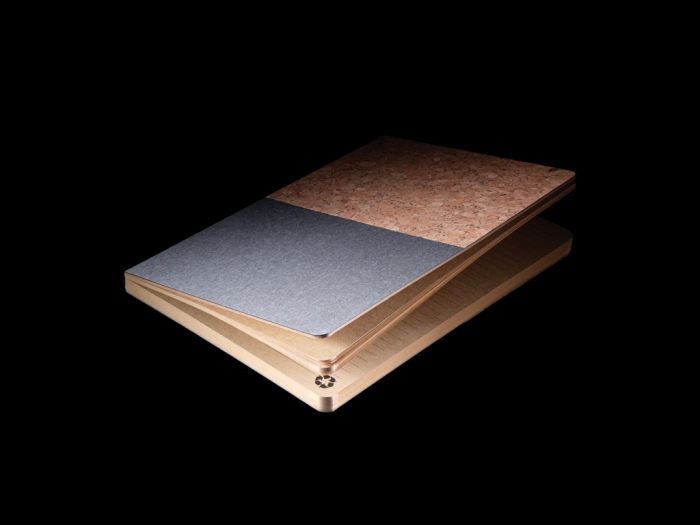 Agenda A5 eco cu coperta din pluta si kraft – hartie reciclata, sustenabila [9]
