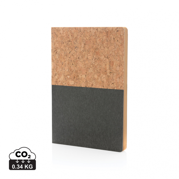 Agenda A5 eco cu coperta din pluta si kraft – hartie reciclata, sustenabila [1]