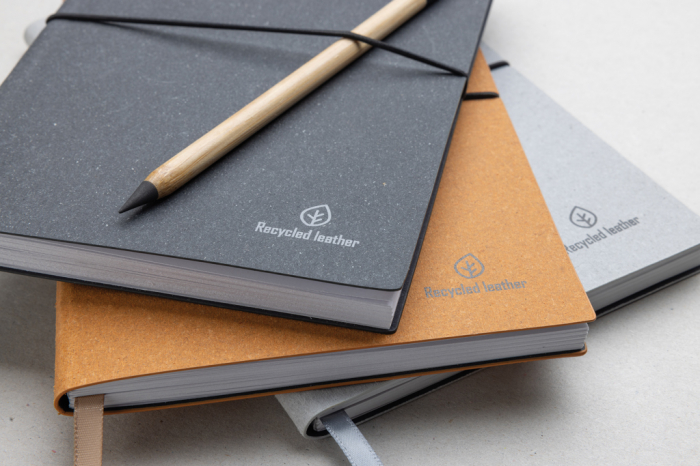 Carnet A5 piele reciclata GRS – coperta flexibila, 160 pagini eco [10]