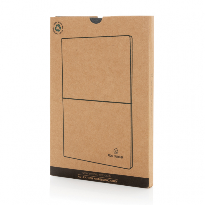 Carnet A5 piele reciclata GRS – coperta flexibila, 160 pagini eco [15]