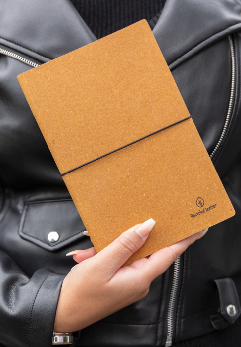 Carnet A5 piele reciclata GRS – coperta flexibila, 160 pagini eco [10]