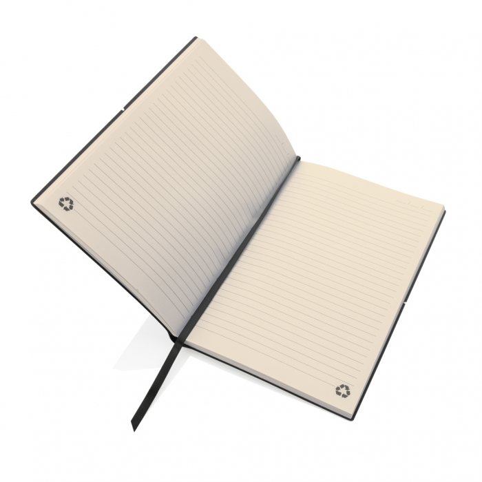 Carnet A5 piele reciclata GRS – coperta flexibila, 160 pagini eco [4]