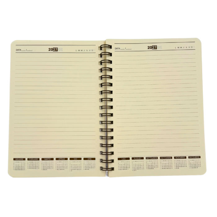 Agenda spira PVC transparent – personalizare, inserturi si buzunare [5]