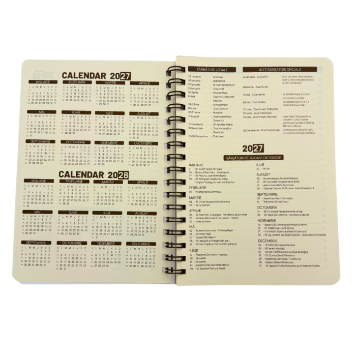 Agenda spira PVC transparent – personalizare, inserturi si buzunare [4]