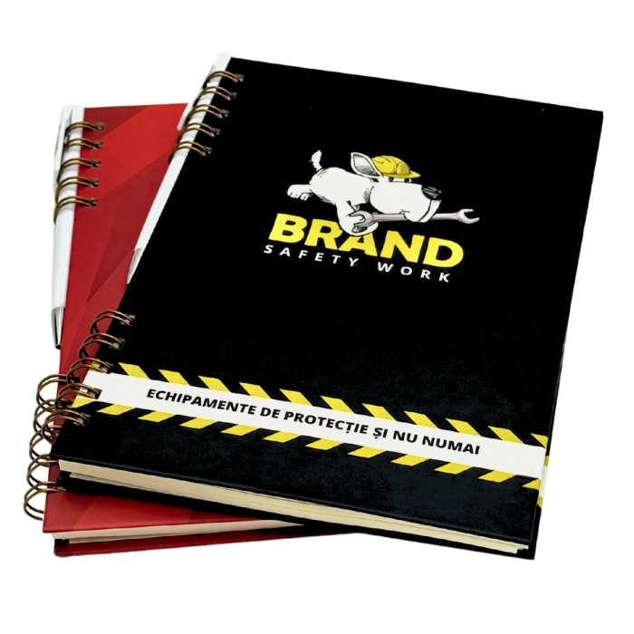 Agenda spira + Pix hartie ivory – coperta caserata, personalizare [1]