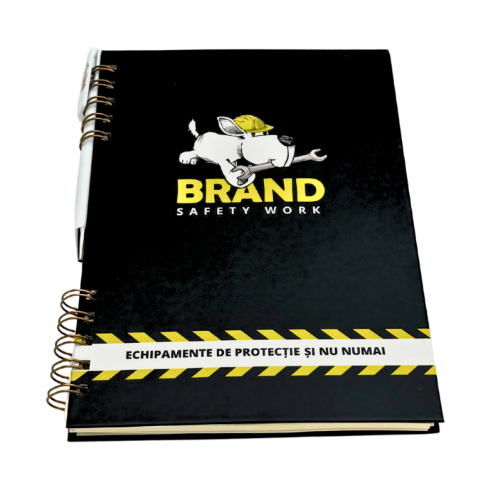 Agenda spira + Pix hartie alba – coperta caserata, personalizare [6]