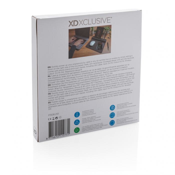 Mousepad Air cu incarcator wireless 5W si port USB [10]