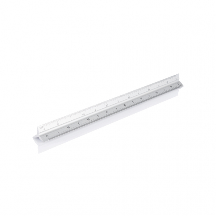 Rigla triunghiulara aluminiu 30 cm cu 5 scale de masurare [2]