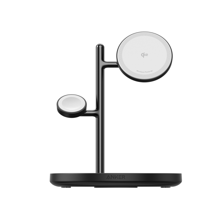 Statie incarcare wireless Anker MagGo 3-in-1, Qi2, MagSafe, 15W, iPhone, Apple Watch si AirPods 3. [2]
