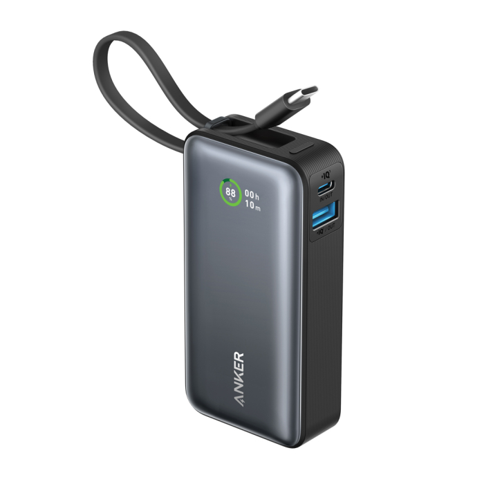 Powerbank Anker Nano 30W cu cablu USB-C integrat, ecran color, USB-C si USB-A [3]