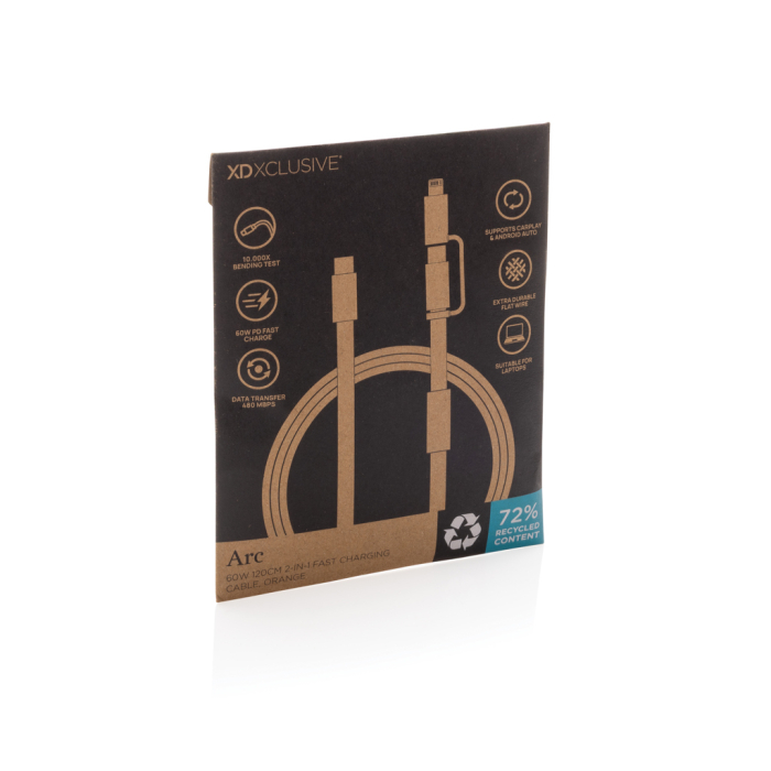 Cablu Arc RCS 2-in-1 USB-C si Lightning, 60W, 120 cm, transfer date 480 Mbps [8]