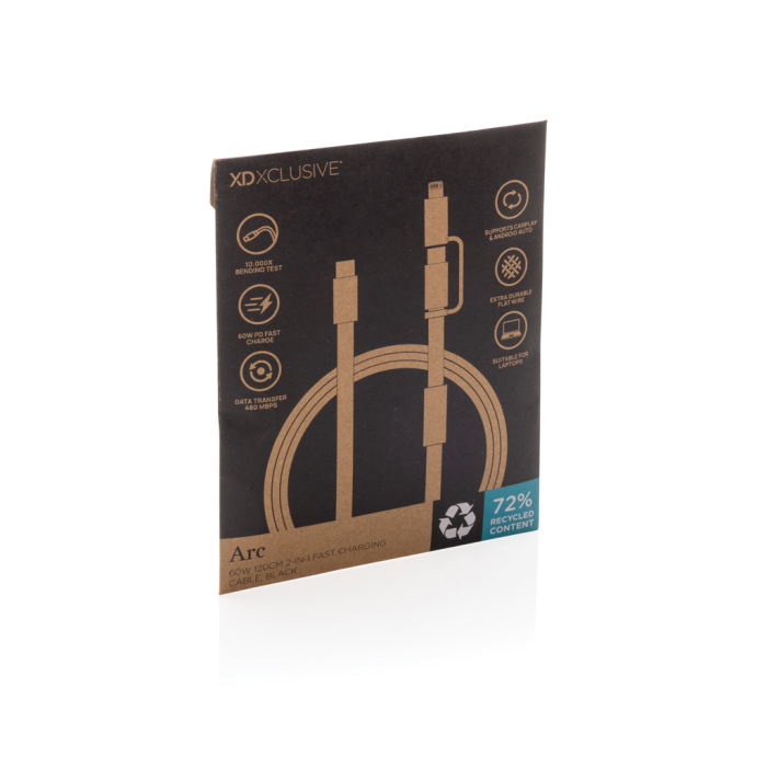 Cablu Arc RCS 2-in-1 USB-C si Lightning, 60W, 120 cm, transfer date 480 Mbps [8]