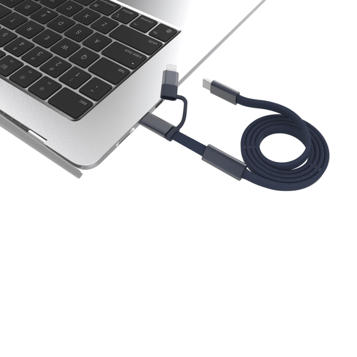 Cablu Arc RCS 2-in-1 USB-C si Lightning, 60W, 120 cm, transfer date 480 Mbps [4]