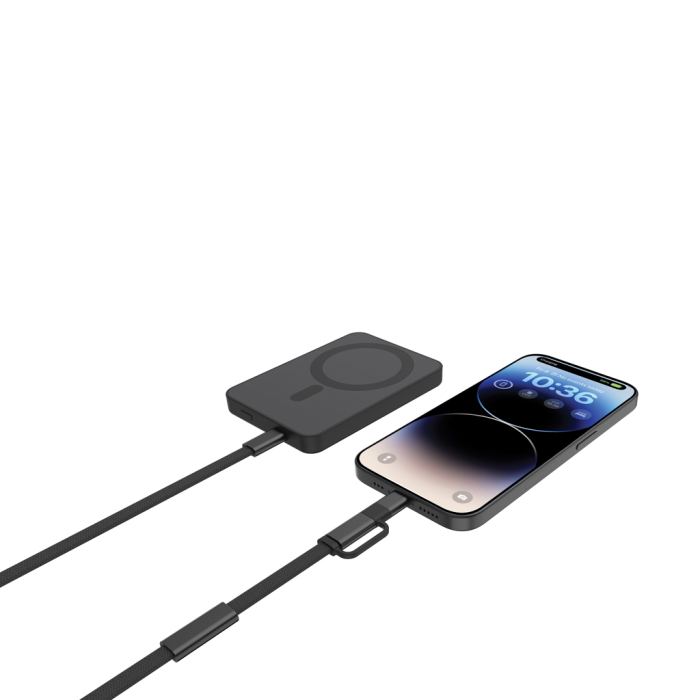 Cablu Arc RCS 2-in-1 USB-C si Lightning, 60W, 120 cm, transfer date 480 Mbps [3]