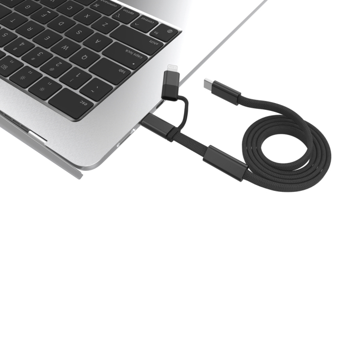 Cablu Arc RCS 2-in-1 USB-C si Lightning, 60W, 120 cm, transfer date 480 Mbps [4]