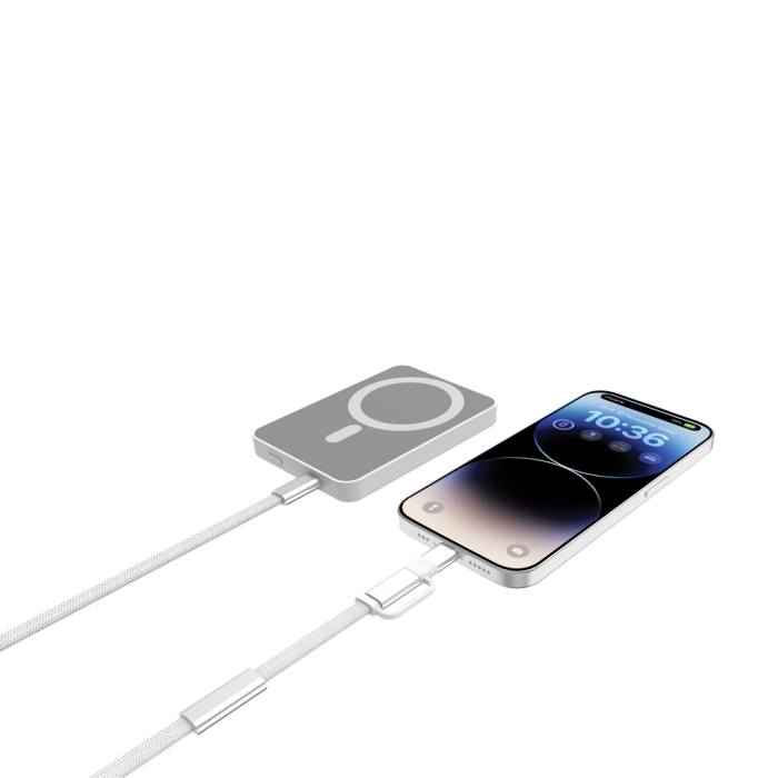 Cablu Arc RCS 2-in-1 USB-C si Lightning, 60W, 120 cm, transfer date 480 Mbps [3]
