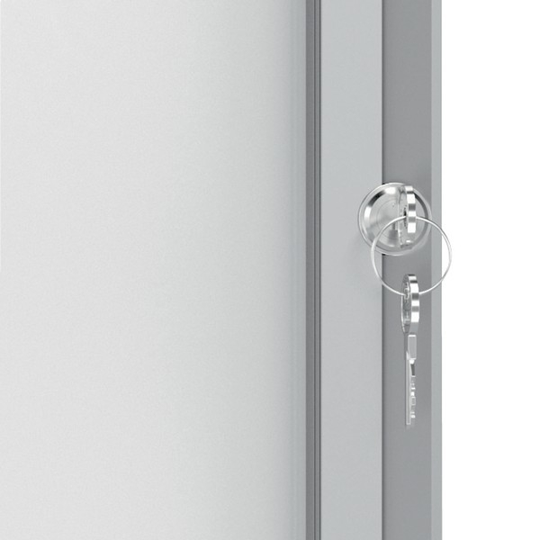 Avizier NOBO Premium Plus, exterior, otel emailat, 9x A4, cu usa si cheie, magnetic [2]