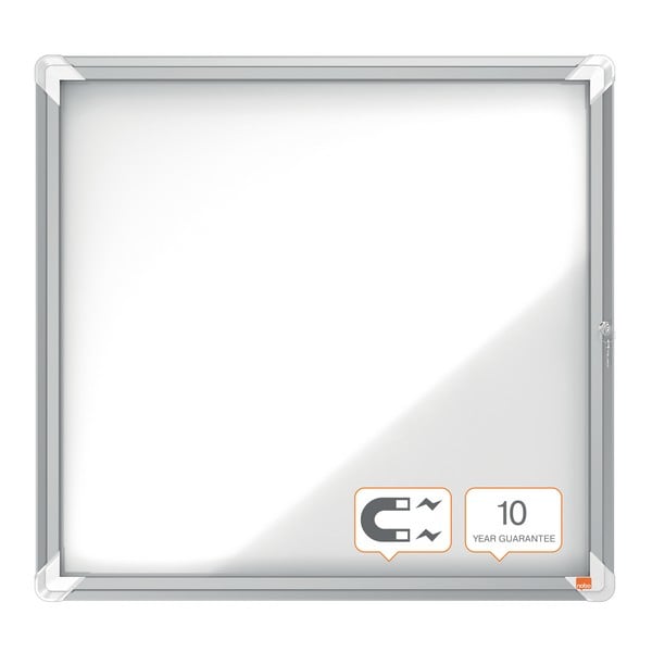 Avizier NOBO Premium Plus, interior, otel emailat, 6x A4, cu usa si cheie, magnetic [4]