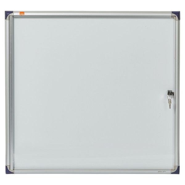 Avizier NOBO Premium Plus, interior, otel emailat, 6x A4, extra plat, cu usa si cheie, magnetic [3]