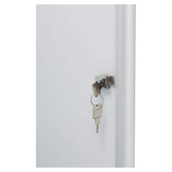 Avizier NOBO Premium Plus, interior, otel emailat, 6x A4, extra plat, cu usa si cheie, magnetic [2]