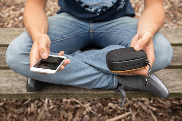 Boxa portabila wireless 5W impermeabila IPX5, pluta naturala, Baia [11]