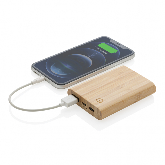 Powerbank 5.000 mAh din bambus FSC®, incarcare 10W [3]