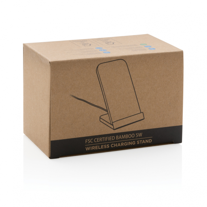 Stand de incarcare wireless Bamboo 5W – bambus natural FSC® [7]