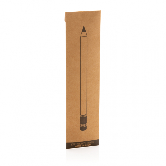 Creion Infinity din bambus FSC® cu guma de sters [12]
