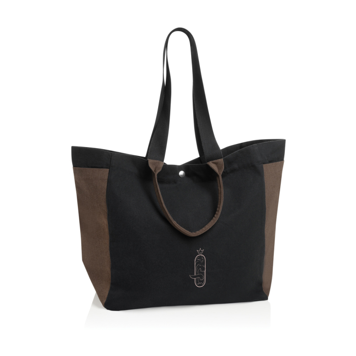 Geanta shopper BEAU AWARE™ din panza reciclata 400 g/m², manere multiple si buzunare laterale [4]