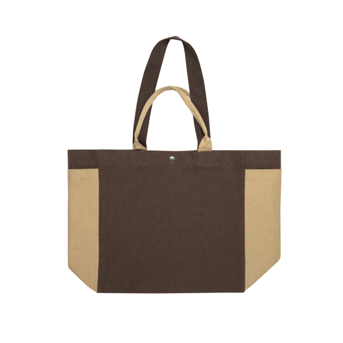 Geanta shopper BEAU AWARE™ din panza reciclata 400 g/m², manere multiple si buzunare laterale [3]