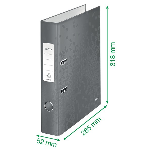 Biblioraft Leitz 180 WOW, A4, 50mm, carton laminat, alb metalizat [5]