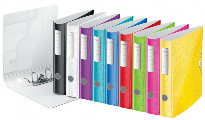 Biblioraft Leitz Active WOW 180°, A4, 50mm, polyfoam, roz metalizat [8]