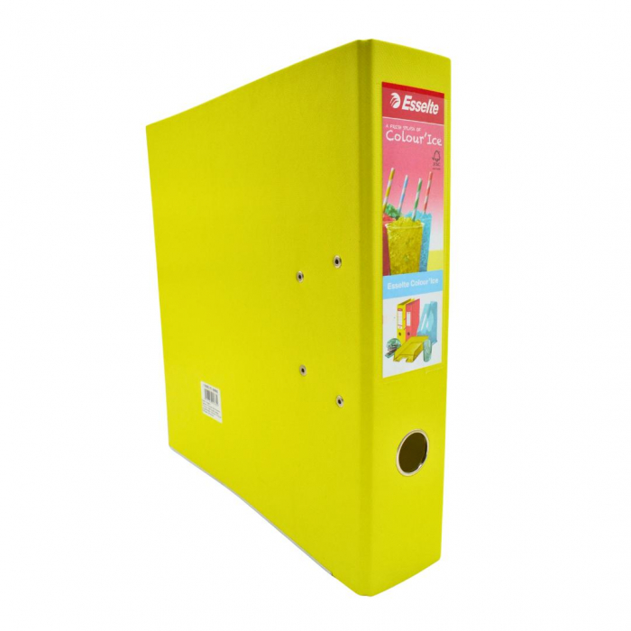 Biblioraft 75mm Esselte no.1 Power Colour'Ice galben [1]