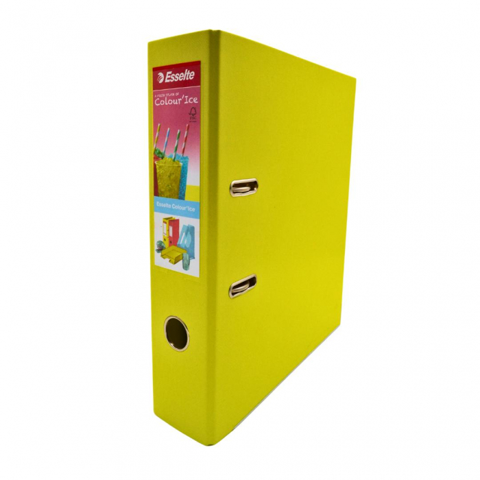 Biblioraft 75mm Esselte no.1 Power Colour'Ice galben [2]