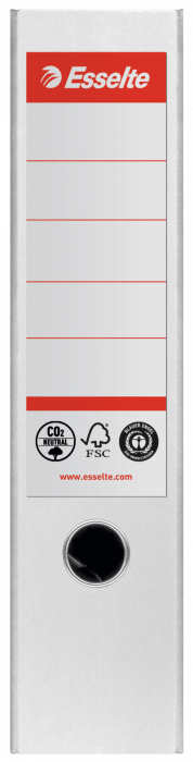 Biblioraft Esselte No.1 Power Recycled, carton, 100% reciclat, reciclabil, certificare FSC, A4, 75 mm, alb [2]