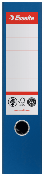 Biblioraft Esselte No.1 Power Recycled, carton, 100% reciclat, reciclabil, certificare FSC, A4, 75 mm, albastru [2]