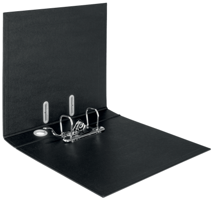 Biblioraft Leitz 180° Recycle, carton, partial reciclat, certificare FSC, reciclabil, A4, 50 mm, negru [4]
