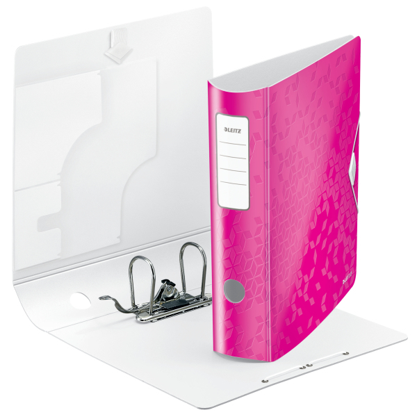 Biblioraft Leitz Active WOW 180°, A4, 75mm, polyfoam, roz metalizat [2]