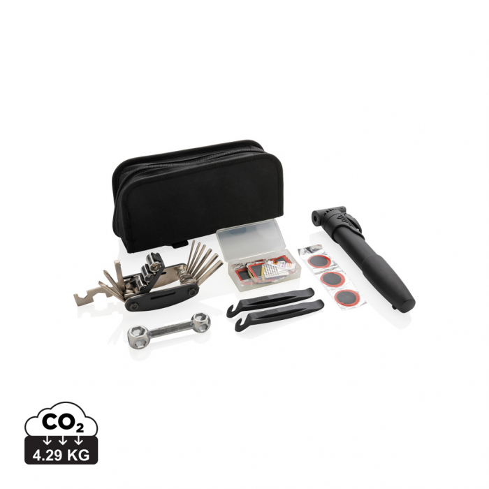 Kit reparatie bicicleta 17 piese, cu pompa si trusa 16-in-1 [1]