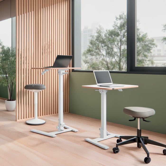 Birou ergonomic pliabil Leitz Ergo, alb, reglabil 74-109 cm, blat 65x46 cm [6]